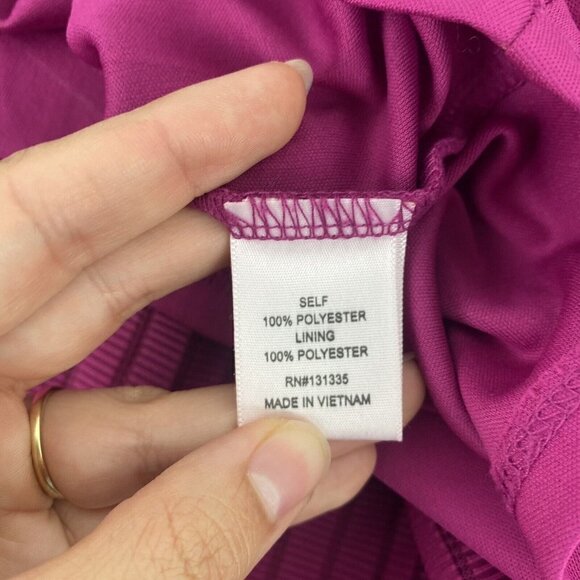 Socialite Women's Fit and Flare Barbiecore Dress Size S Pink Magenta Sheer - Picture 7 of 8